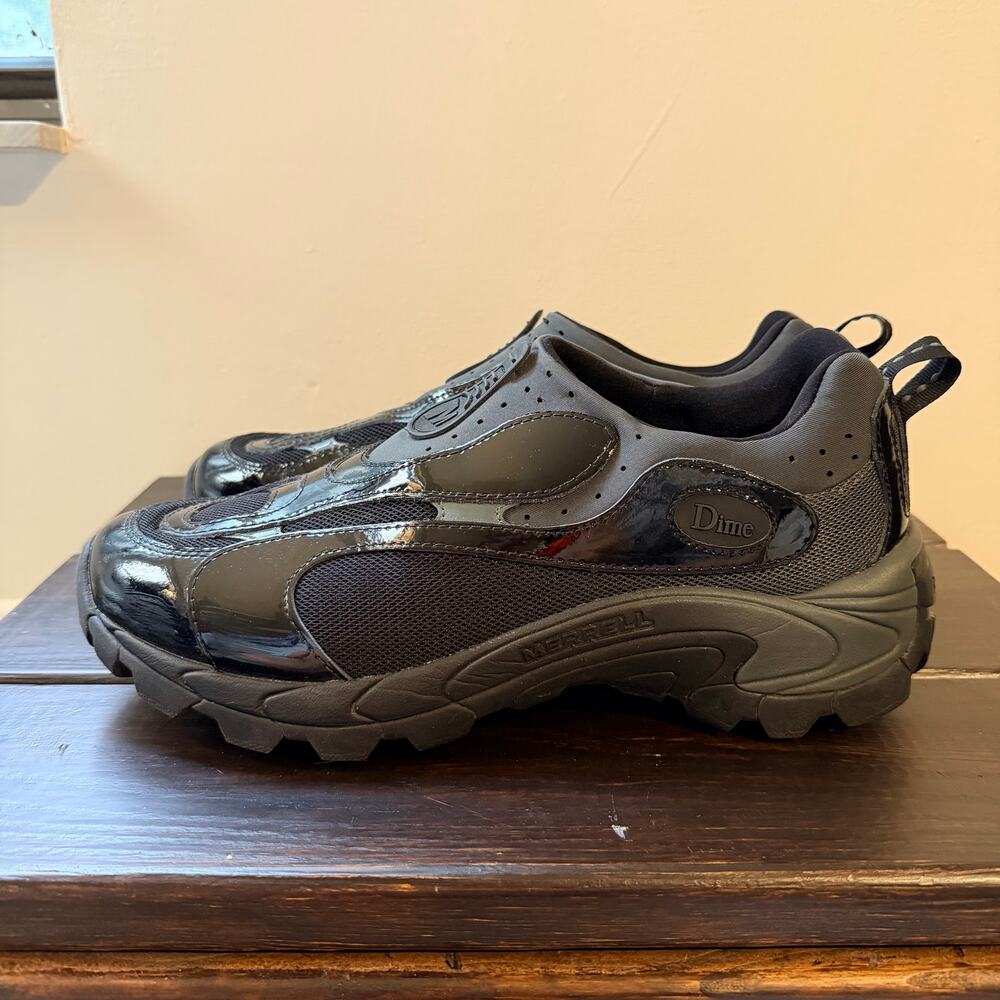 Dime Merrell Shoes Mens Size 10.5 Black Slip On Hiking Trail J5006821 Sneakers
